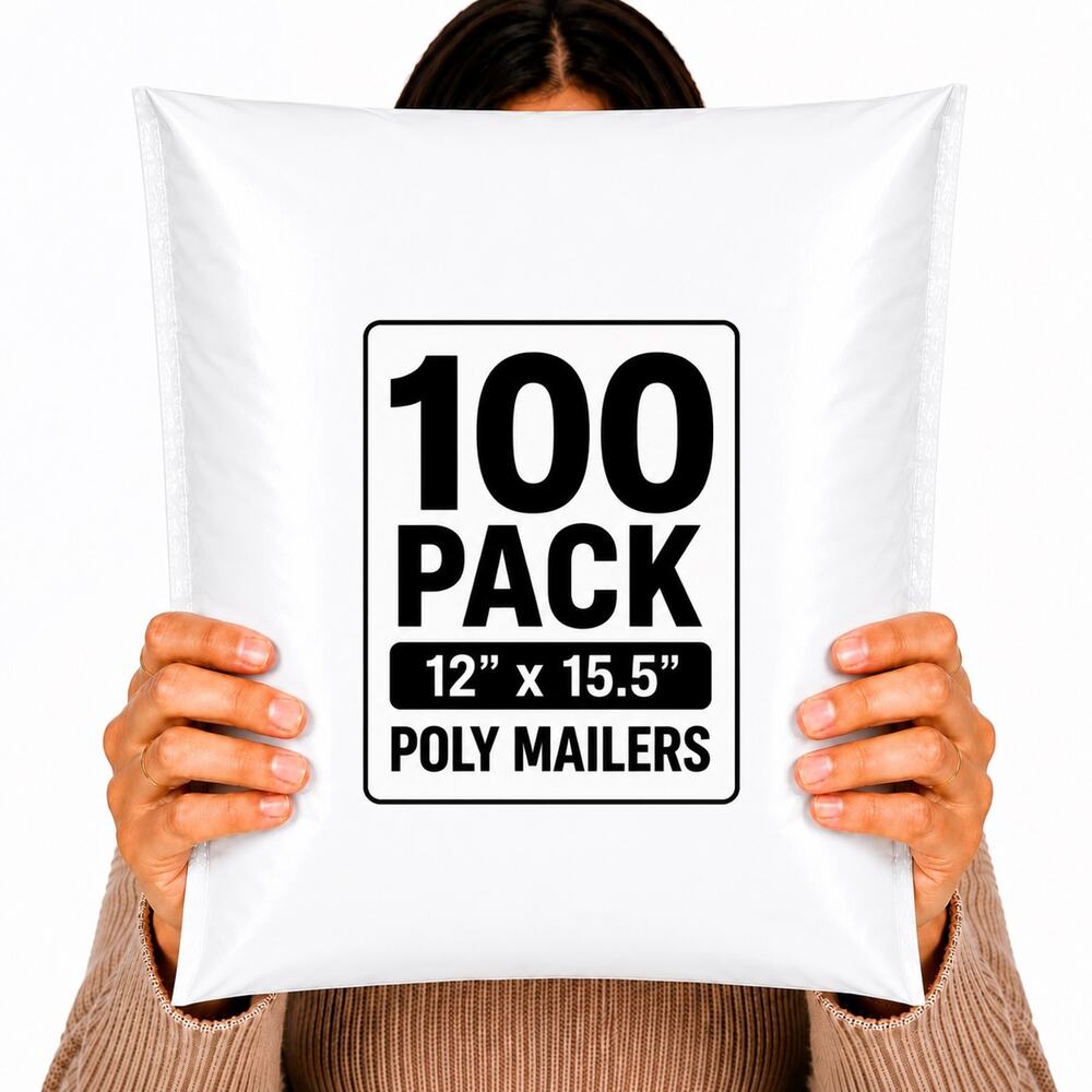 POLYMAILER 100 PACK SHIPPING MAILERS BULK RESELLER STARTER BUSINESS KIT SUPPLIES